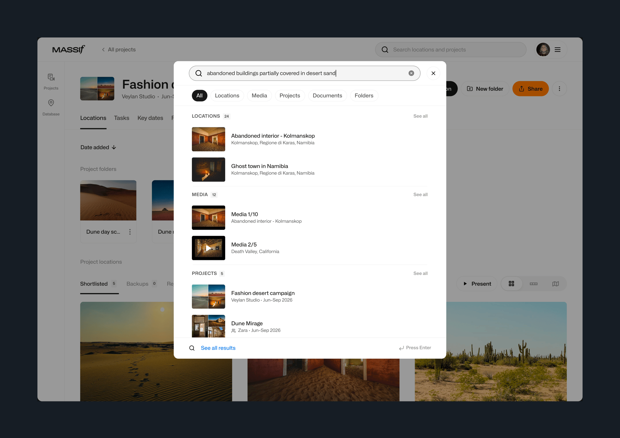 Massif — Location database and collaboration workspace for production teams